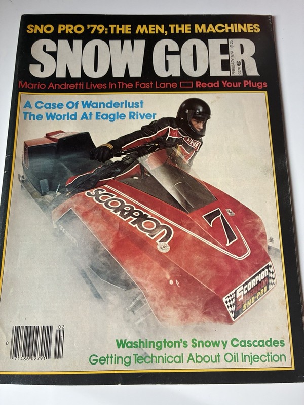 Snow Goer Feb 1979, Scorpion, Eagle River, Thorsen, Elsner, Ewing, G Villeneuve