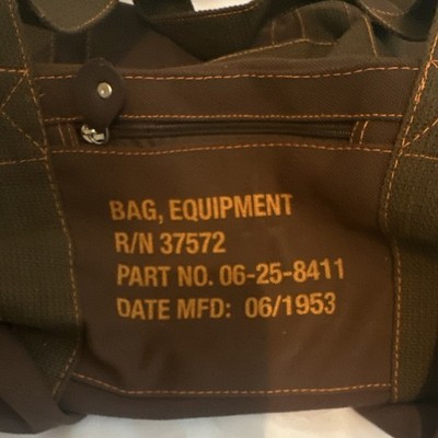 Rothco Canvas Equipment Bag 19in Brown Zip Closure w/ Strap, Model 22335