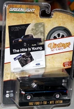 1:64 Greenlight BLACK 1992 Ford F-150 Pickup Nite Truck Limited Editon New