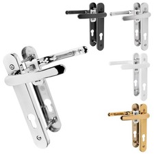uPVC Door Handle Pair Sprung Lever Set 92PZ 92mm 160mm Screw Fixings Replacement
