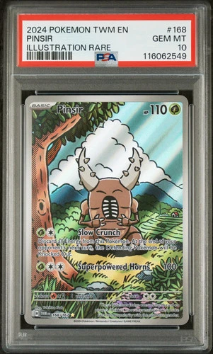 2024 Pokemon TWM EN-Twilight Masquerade Pinsir PSA 10 #168