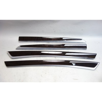 2011-2016 BMW F10 5-Series Sedan Interior Door Wood Trim Strip Set Brown Grain