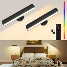 Battery Operated Wall Sconces Set of Two, 7500mAh Rechargeable LED Wall Light...