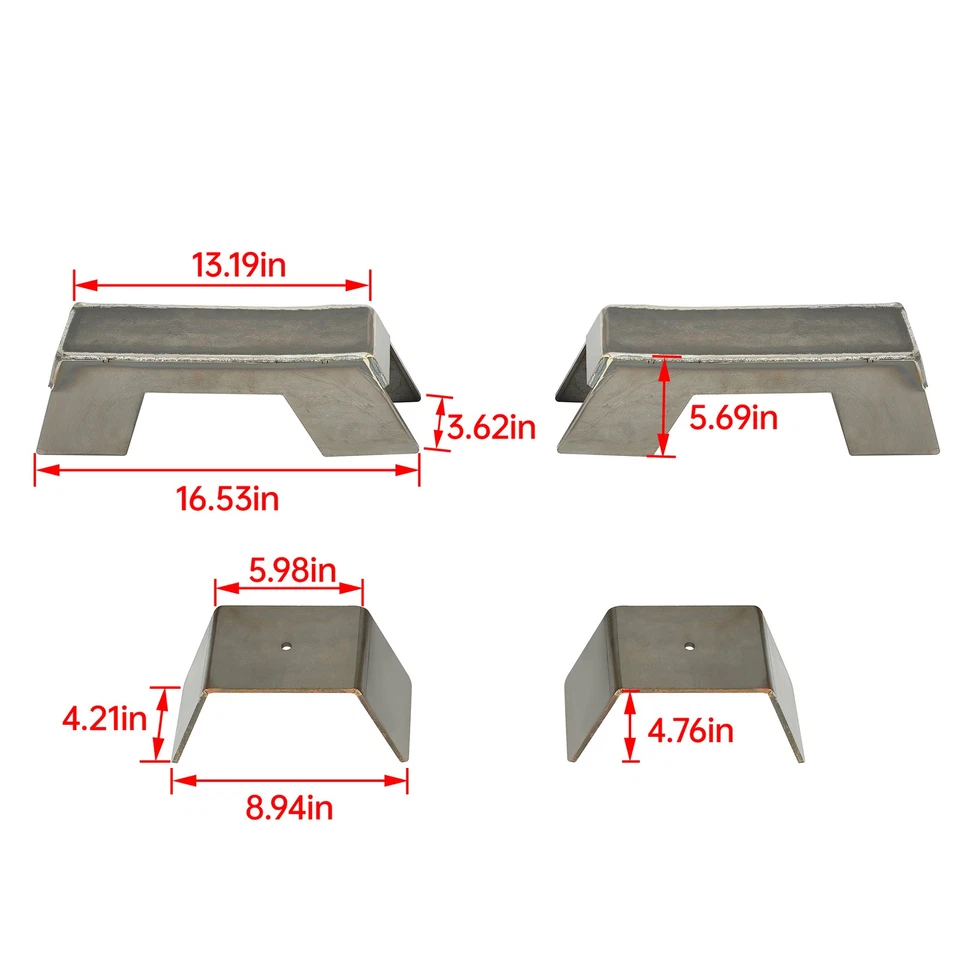 Under Bed Weld In C-Notch for Chevrolet Silverado 1500 Pickup 2007-2018 - Image 2 of 4