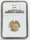 1909-P $2.50 Gold Indian Head NGC AU58 Quarter Eagle Pre-1933 US Coin