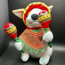 Hug Me Animated Mariachi Puppy Singing Macarena Dog Dancing Plush Maracas W/Tag