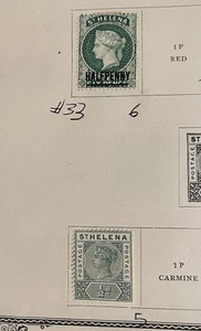 Pair of St Helena stamps 1884 1896 Mint