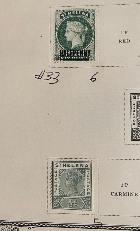 Pair of St Helena stamps 1884 1896 Mint