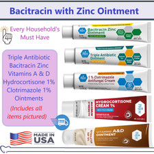 Zinc Oxide 20 Skin Protectant Barrier Ointment Triple Antibiotic Vitamins A  D