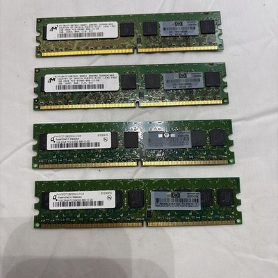 4x Micron 1GB DDR2 ECC Server RAM MT9HTF12872AY-800E1