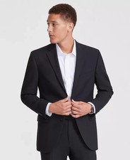  395 DKNY Men's Dark Navy Modern Fit Nested Suit 38R 31 x 32 eau2825a