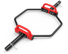 Hex Trap Bar 2-Inch Olympic Weightlifting Barbell, 48.6" Deadlift Bar for Squats