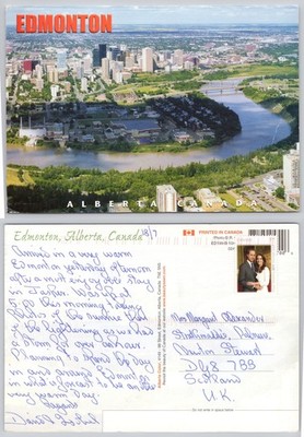 x03009 Luftaufnahme Edmonton Alberta Kanada Postkarte 2011 Briefmarke