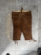 Vintage Meindl Lederhosen Germany Leather Suede Brown Size 54 inc: socks