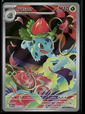 Pokémon Ivysaur Illustration Rare 134/132 MEG ME01: Mega Evolution NM