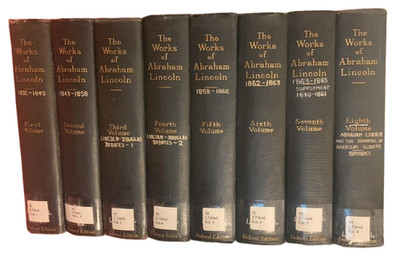 WORKS OF ABRAHAM LINCOLN  8 Volumes CONNOISSEUR'S FEDERAL EDITION #390/1000 Rare