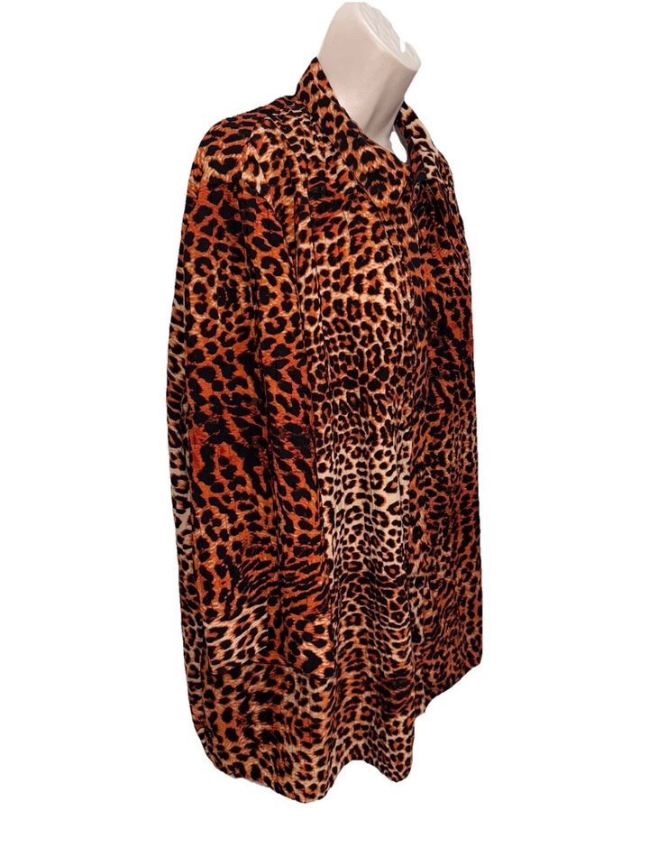 Laura Scott женщин плюс размер 16/18 Вт леопард кнопка вверх 3/4 рукав животное печати - Изображение 3 из 4