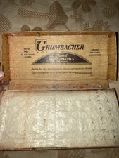 Vintage Grumbacher Set 12 Soft Pastels w/original box & contents mostly unused -