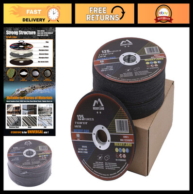 5'' Metal Cutting Wheels - Stainless Steel & Iron, 50 Pack, Angle Grinder Compati