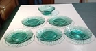 Jeannette Ultramarine Swirl (2) 6-1/2" Bread (1) 5-3/8" Fruit Bowl (3) Saucers