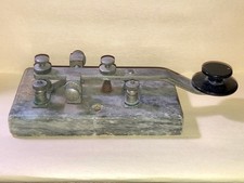 1915 A.w. Bowman Meteor Telegraph Spark Key For Spark Gap Transmitter 1915 A.w. Bowman Meteor Telegraph Spark Key For Spark Gap Transmitter