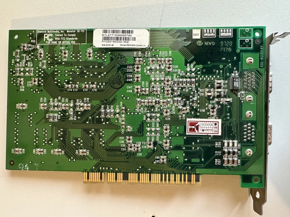 Diamond Monster 3D - 4MB PCI - 3DFX Voodoo 1 1997_Retro Gaming Vintage Card - Immagine 2 di 3