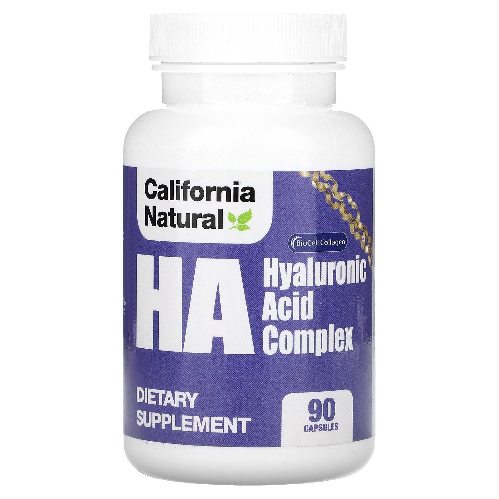 California Natural HA Формула с гиалуроновой кислотой, 90 капсул, без молочных продуктов, нет