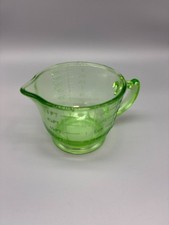 Vintage Uranium Green Depression Glass Measur...