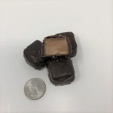 Gourmet Sea Salt Caramels Dark Chocolate Candy Vanilla Caramels 1 pound