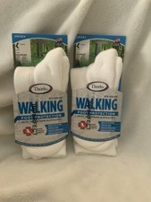 2 Packs Thorlos Unisex Walking Foot Protection Socks White Medium IMPERFECT