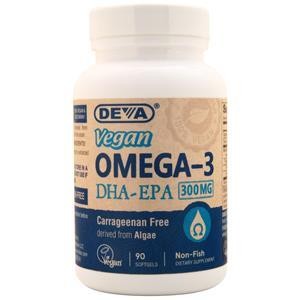 Deva Nutrition Vegan Omega-3 DHA-EPA (300mg) Non-Fish 90 sgels