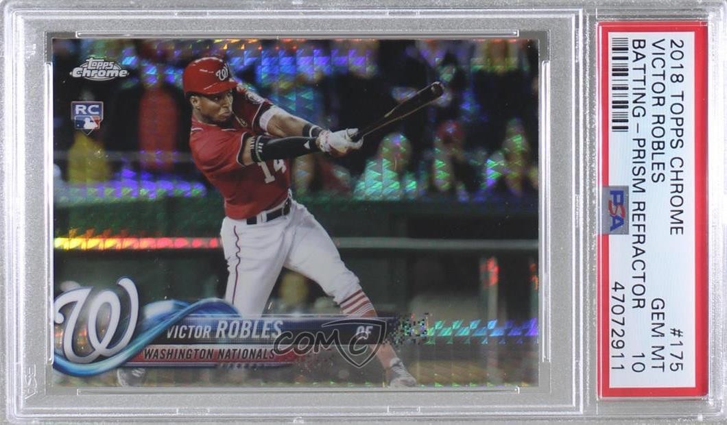 2018 Topps Chrome Prism Refractor Victor Robles #175 PSA 10 GEM MT 06xs