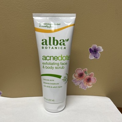 Alba Botanica Natural Acnedote Face and Body Scrub 8 Oz