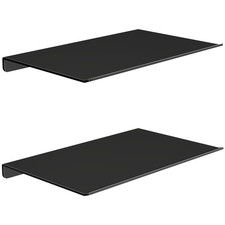 Black 8 Inch Small Floating Shelf Metal Wall Mounted Shelf