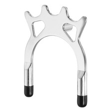 Billiard Bridge Head, High Fork with Rubber Sleeve, Silver 3.5"