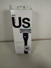 Bic US Razor Starter Kit Navy Metal Handle with 2 Cartridges 