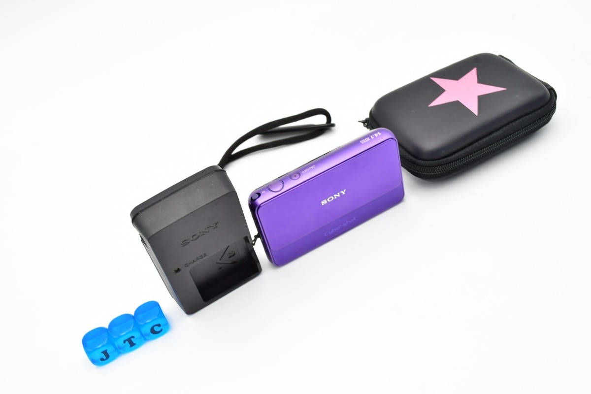 美品】SONY Cyber-shot DSC-T99 パープル 動作確認済 美品】SONY Cyber