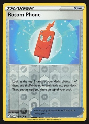 Champion's Path Rotom Phone #64/73 Reverse Holo Pokemon Card