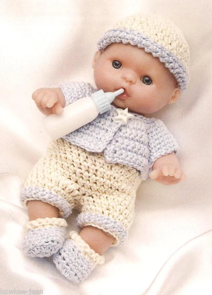 ITTY BITTY BABIES, baby doll clothes thread CROCHET PATTERNS dolls - see pics - Image 3 of 4