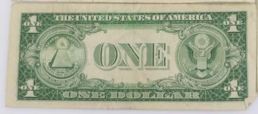 1935 F Series RARO ERRO NOTA DE DÓLAR CERTIFICADO PRATA SELO AZUL - Imagem 2 de 2