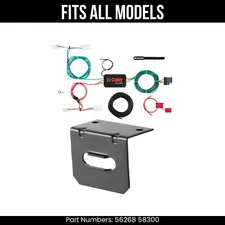 For 18-19 Lexus NX300 4 Pin Trailer Wire Plug & Bracket Fits All Models Curt Kit