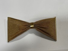 Vintage Mesh Gold Colored Metal Barrette J33