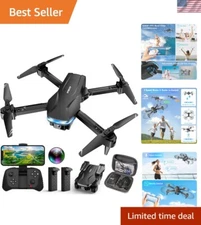 1080P HD Foldable Drone for Beginners - Fun Aerial Photography & Easy Controls