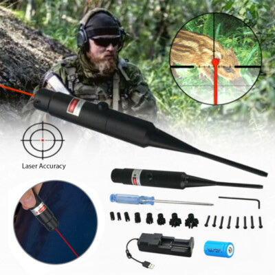Laser Bore Sight Collimator For .177 to .50 Caliber Bore Sighter Rifles Handgun