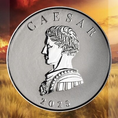2025 - 5 oz CAESAR Silver Coin .9999 Fine Silver Proof Like - Commander Series