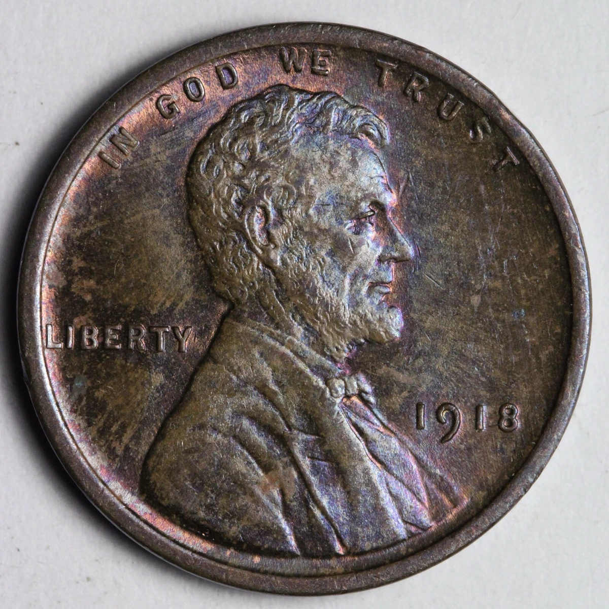 1918 Lincoln Wheat Cent Penny GEM BU *UNCIRCULATED* MS TONED E185