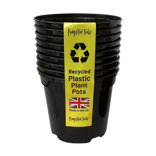 10x Premium Recycled Plastic Plant Pots 1L, 2L, 3L, 4L, 5x 10L, 15L, 3x20L Black - Picture 4 of 24