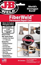 FiberWeld Permanent Repair Cast 2" x 36" Strong Adhesive Fiberglass Wrap, Black