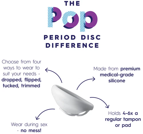 Pop Reusable Menstrual Disc | Capacity of 4 - 6 Super Tampons