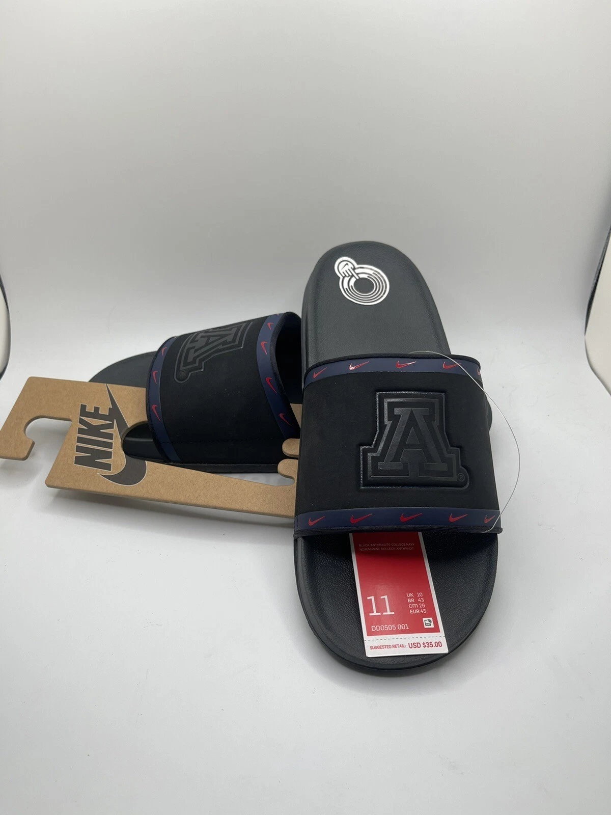 Arizona Wildcats Nike Offcourt Slides schiuma nera DD0505 001 da uomo taglia 11 nuove